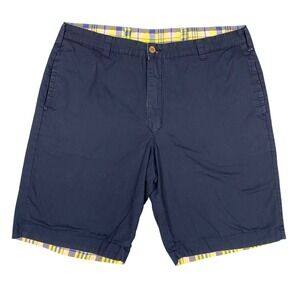 Olde School Brand Reversible Madras Plaid Cotton Shorts Mens 36